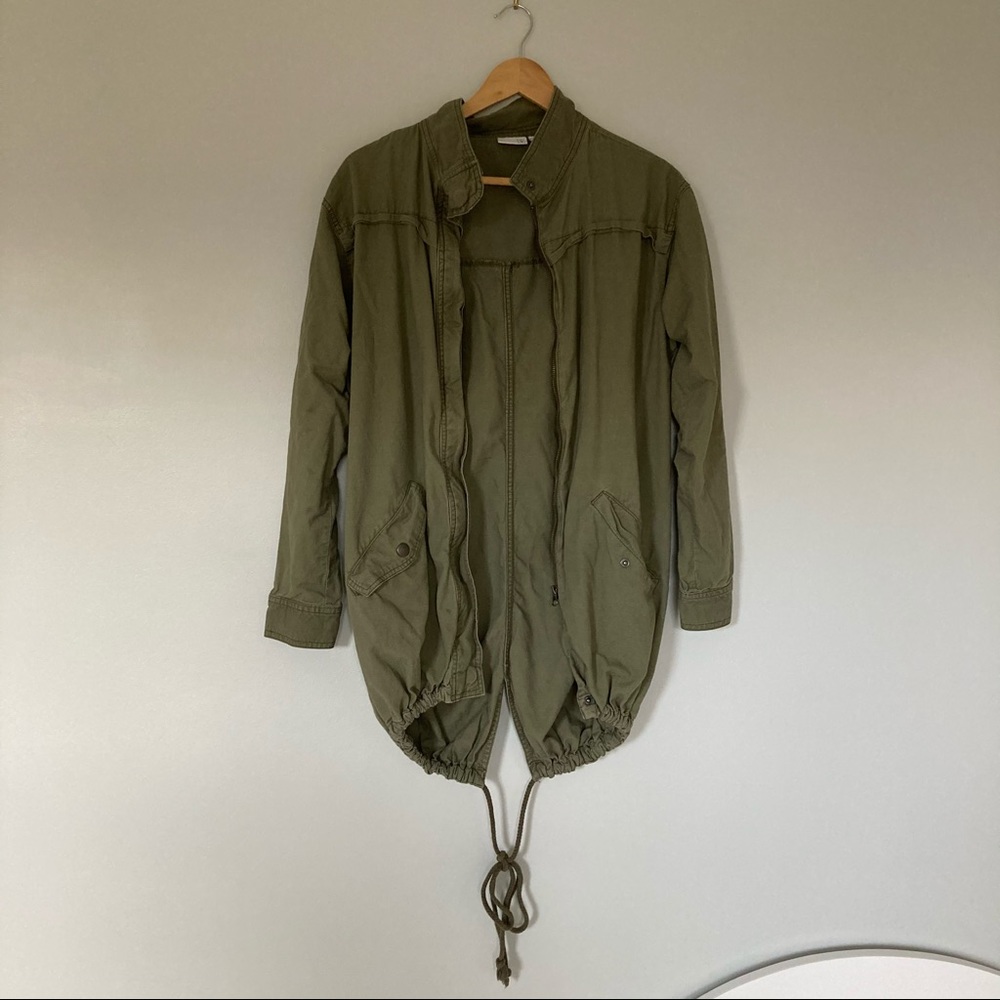 BP | Olive Utility Jacket With Drawstring Back - Picture 2 of 9